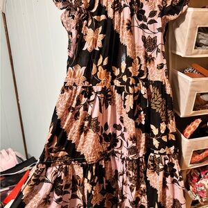 Karlie Black and Pink Floral Dress